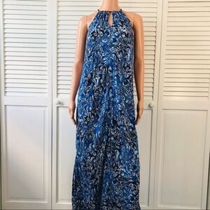 Price is firm New LUCKY BRAND Blue Floral Sleeveless Maxi Dress Size Medium